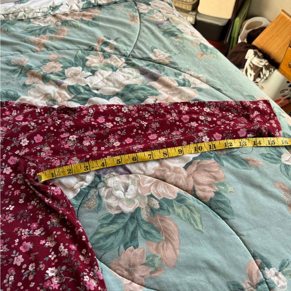 Style & Co. Burgundy Floral Top - Picture 6 of 9